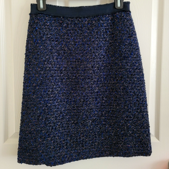 Ann Taylor shimmer tweed skirt A-line, size 0 - Picture 12 of 12